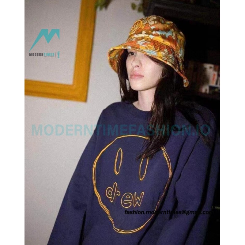 Drew House - Gold Embroidered Smiley Face Crew-neck Hoodie 