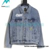 Drew House - Old Denim Jacket With Smiley Face Pattern Washed