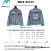 Drew House - Old Denim Jacket With Smiley Face Pattern Washed
