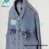 Drew House - Old Denim Jacket With Smiley Face Pattern Washed
