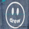 Drew House - Old Denim Jacket With Smiley Face Pattern Washed