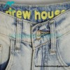 Drew House - 20ss Smiling Face Broken Holes In Washed Embroidered Jeans