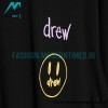 Drew House - Smiley Face Embroidered Short-sleeved T-shirt