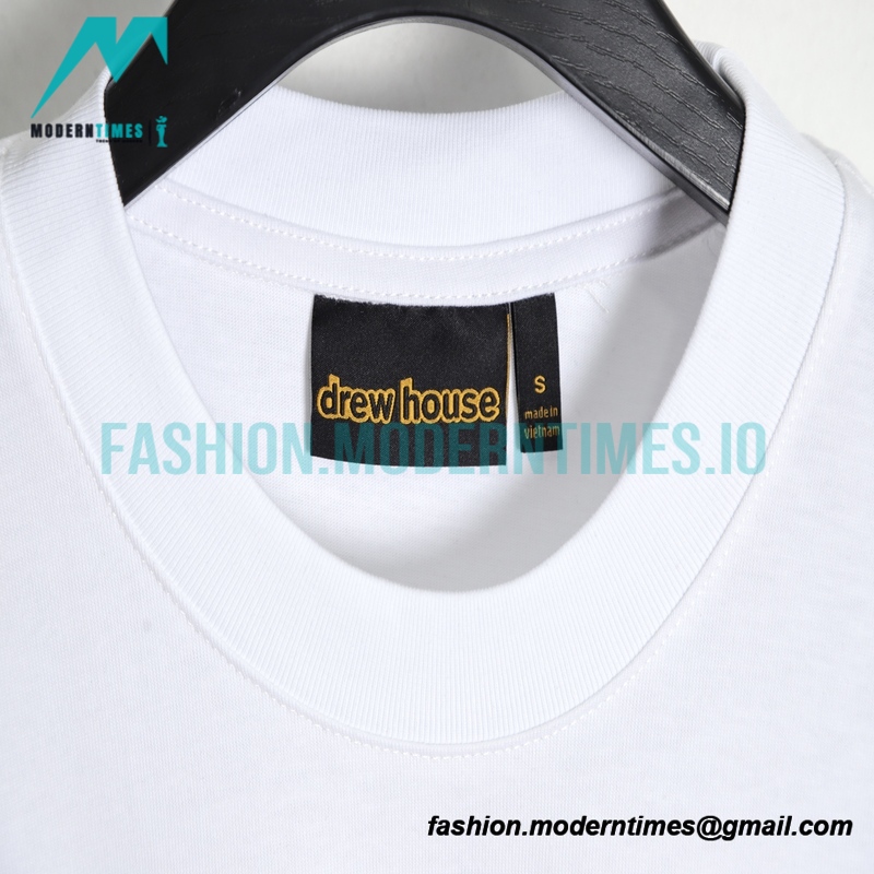 Drew House - Smiley Face Embroidered Short-sleeved T-shirt