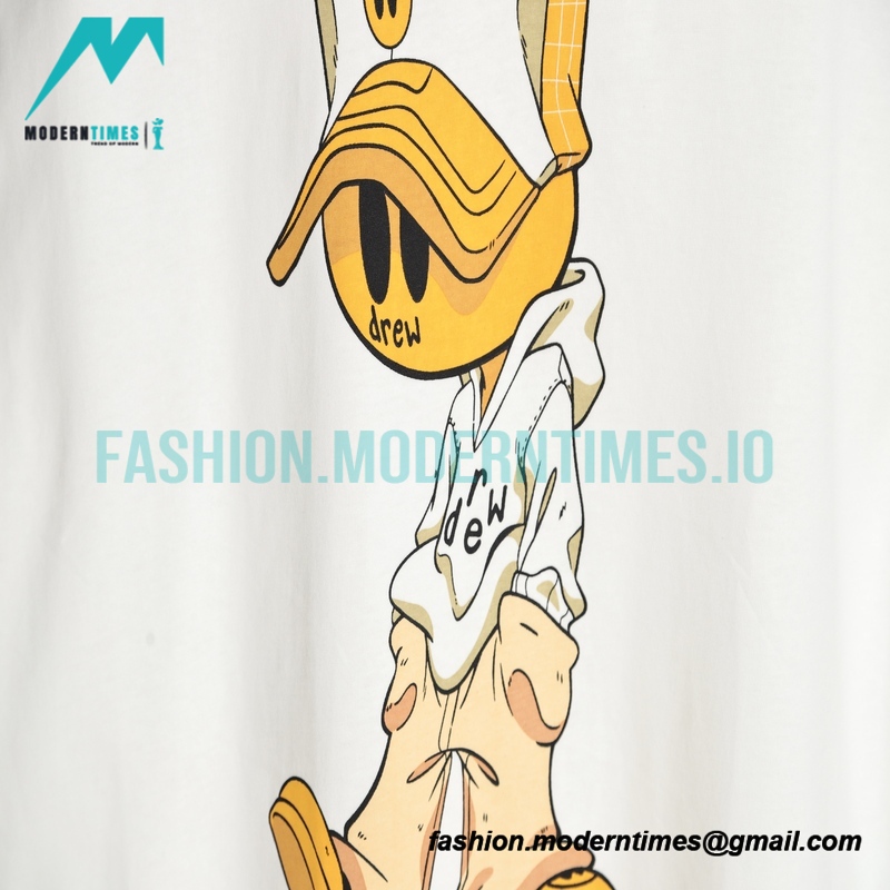 Drew House - Cartoon Character Printed Round Neck Short Sleeve