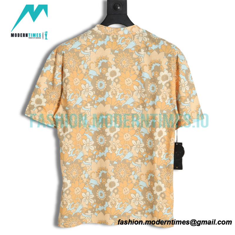  Drew House - Smiley Face Floral Bear Print Round Neck Short Sleeve