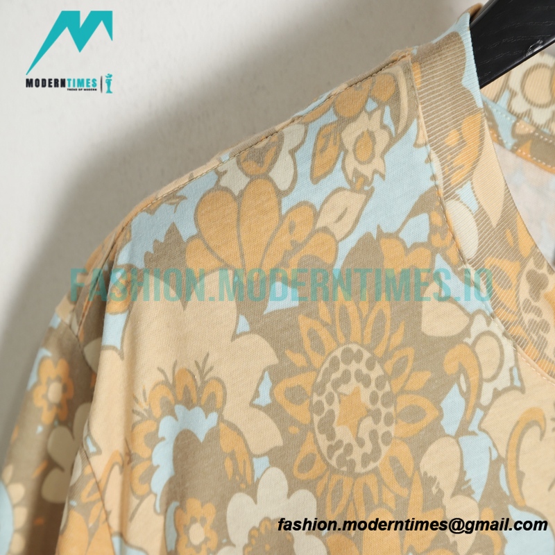  Drew House - Smiley Face Floral Bear Print Round Neck Short Sleeve