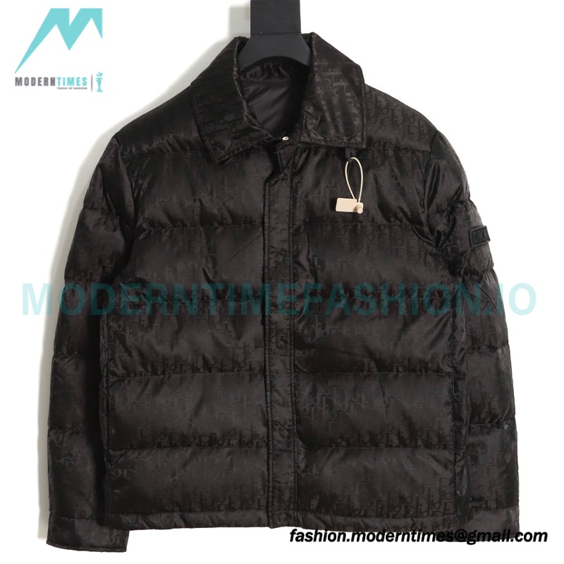 Dior - 20FW Full Print Dark Print Presbyte Lapel Down Jacket