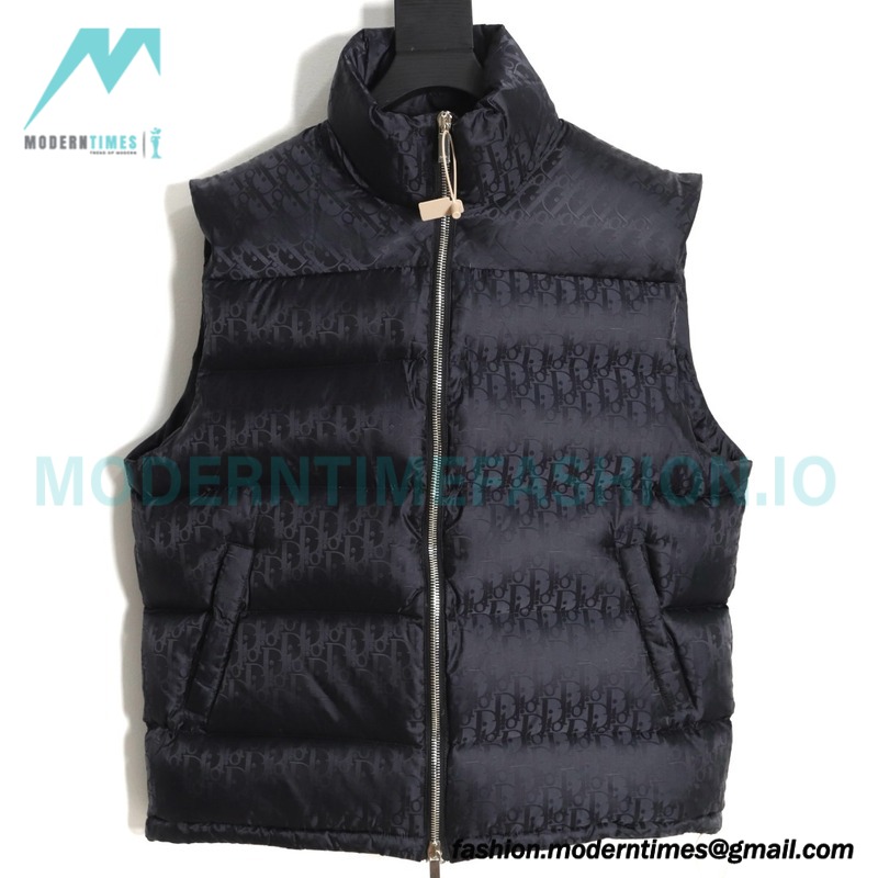 Dior - 20FW Full Print Dark Print Presbyte Down Vest