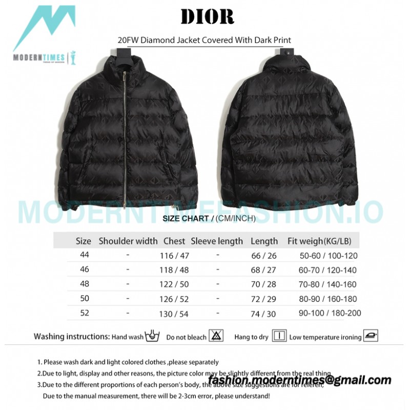 Dior - 20FW Diamond Jacket Covered With Dark Print