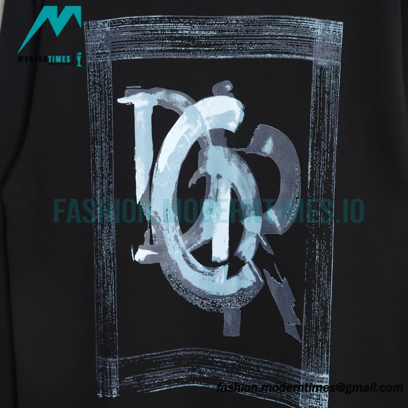 Dior - 23ss Ink Painting Cotton Round Neck Hoodie