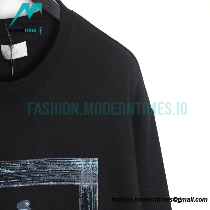 Dior - 23ss Ink Painting Cotton Round Neck Hoodie