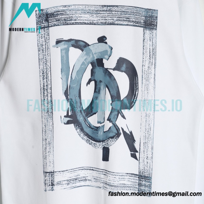 Dior - 23ss Ink Painting Cotton Round Neck Hoodie