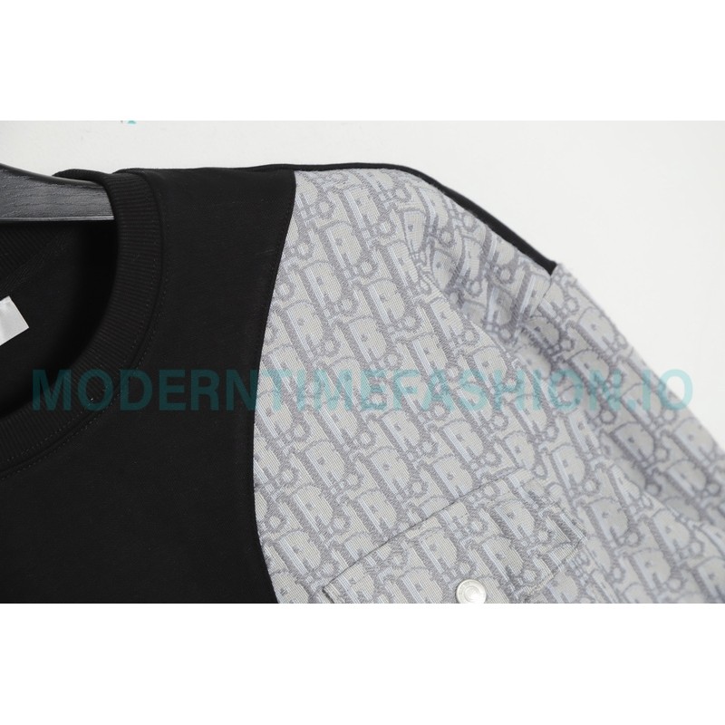 Dior - CD Embroidered Patchwork Crew-neck Hoodie