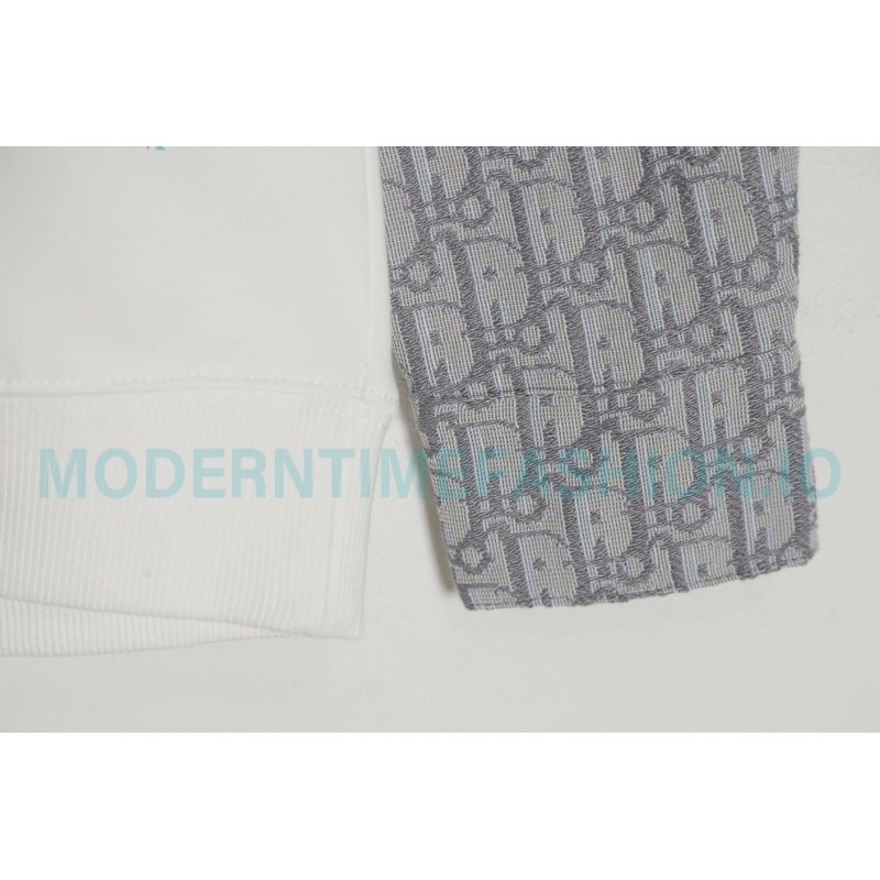 Dior - CD Embroidered Patchwork Crew-neck Hoodie