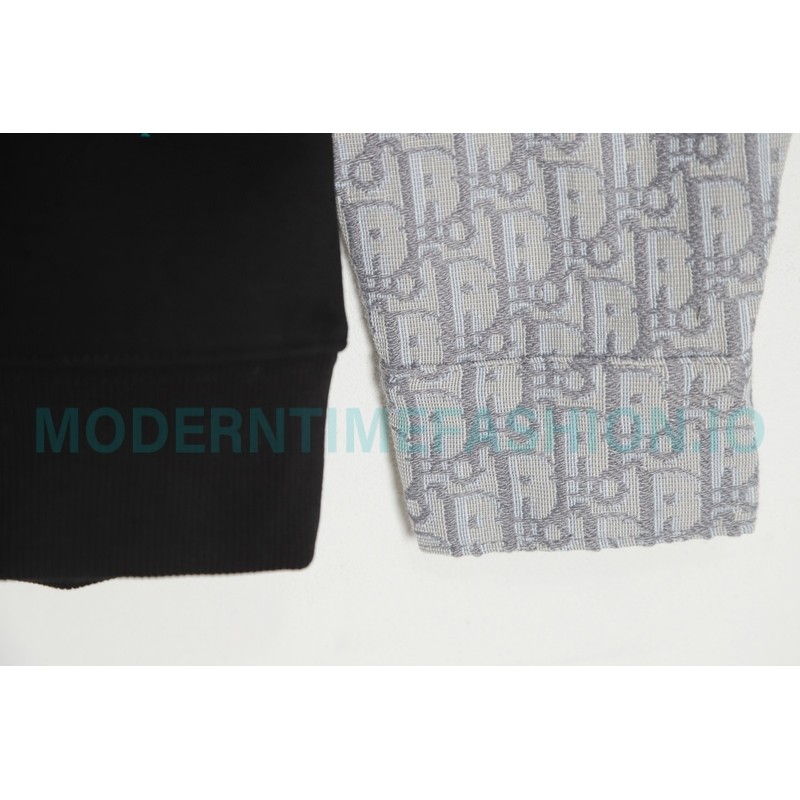 Dior - CD Embroidered Patchwork Crew-neck Hoodie