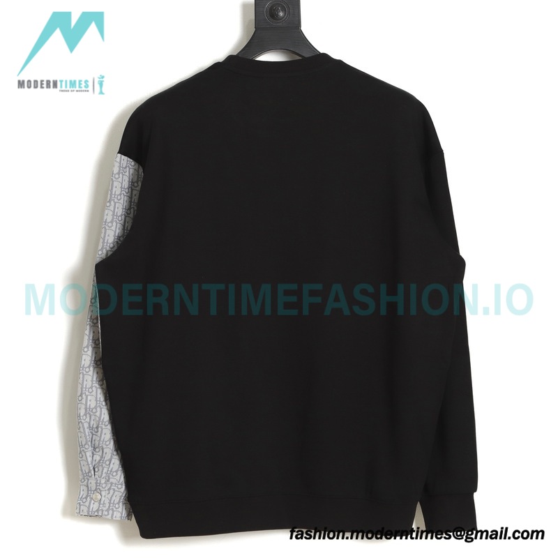Dior - CD Embroidered Patchwork Crew-neck Hoodie