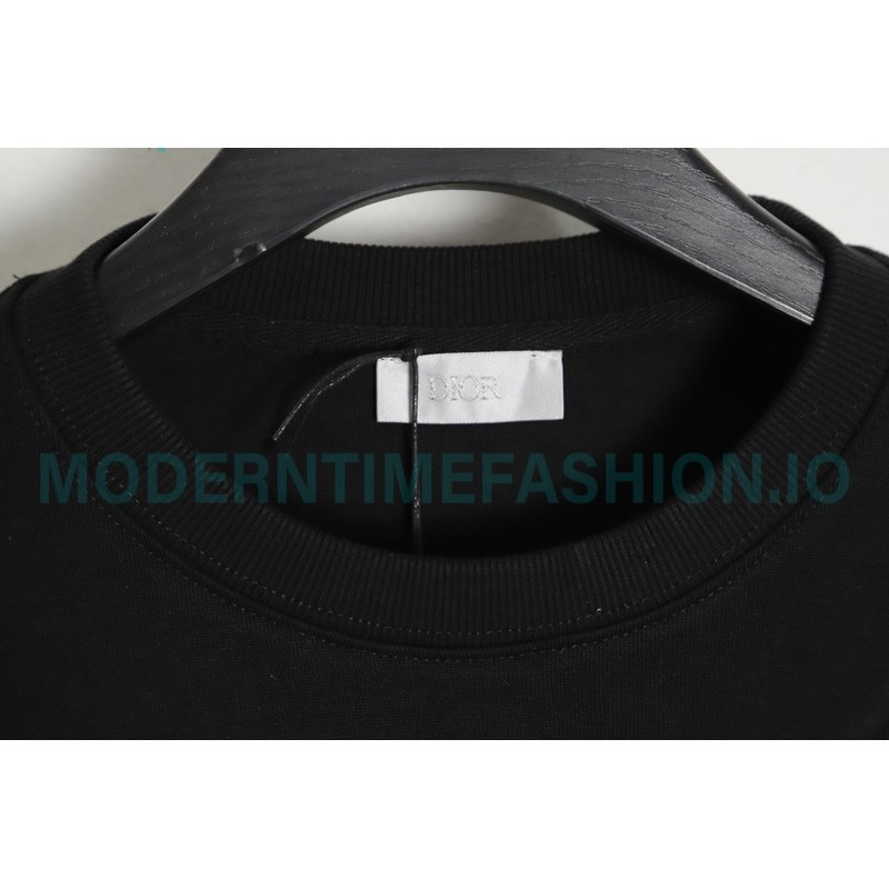 Dior - CD Embroidered Patchwork Crew-neck Hoodie
