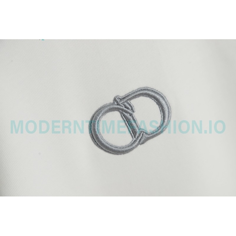 Dior - CD Embroidered Patchwork Crew-neck Hoodie