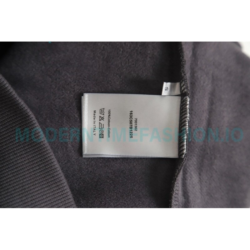Dior - Splash Ink Embroidery Logo Round Neck Hoodie