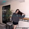 Dior - Splash Ink Embroidery Logo Round Neck Hoodie