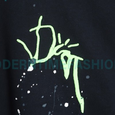 Dior - Splash Ink Embroidery Logo Round Neck Hoodie