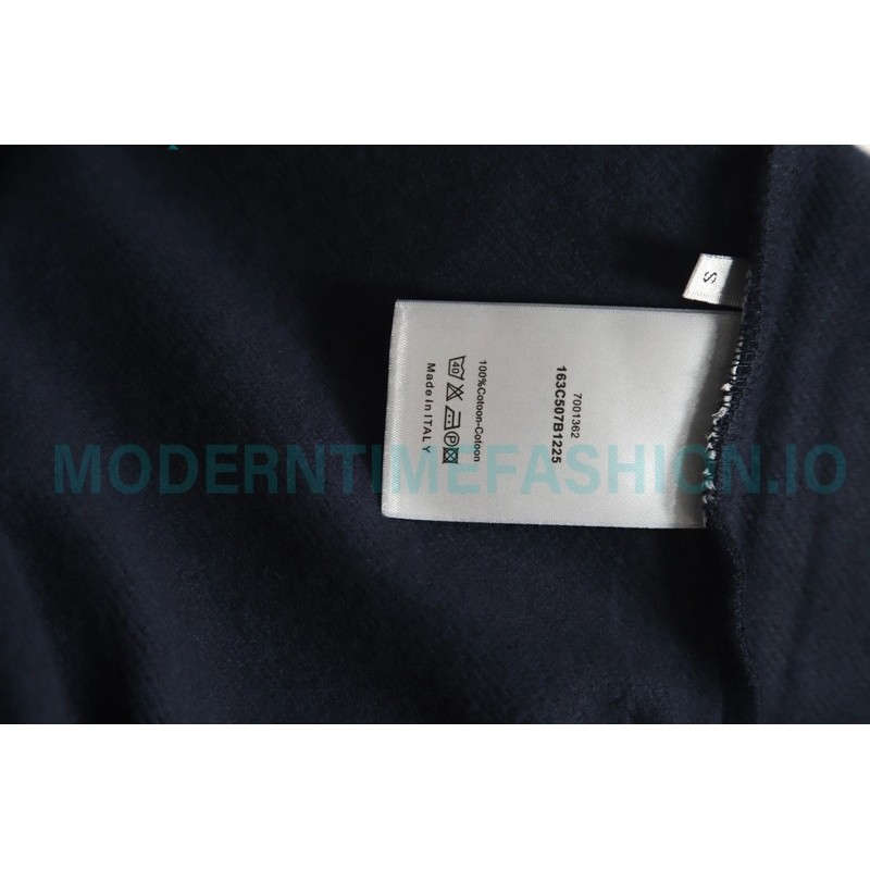 Dior - Splash Ink Embroidery Logo Round Neck Hoodie