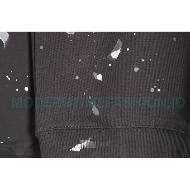 Dior - Splash Ink Embroidery Logo Round Neck Hoodie