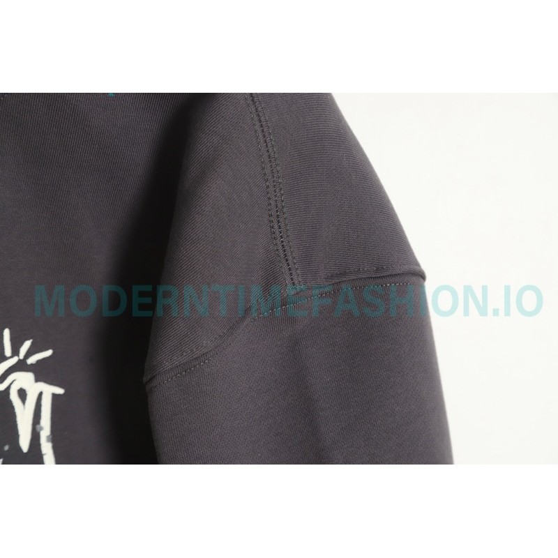 Dior - Splash Ink Embroidery Logo Round Neck Hoodie