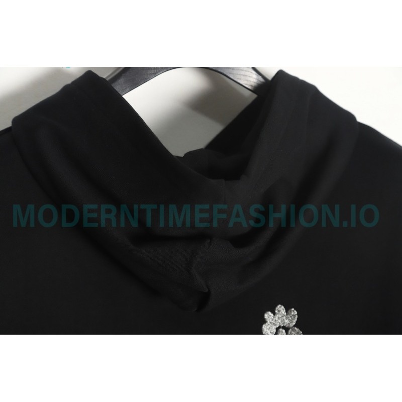 Dior - Erl Embroidered Floral Letter Cotton Hoodie