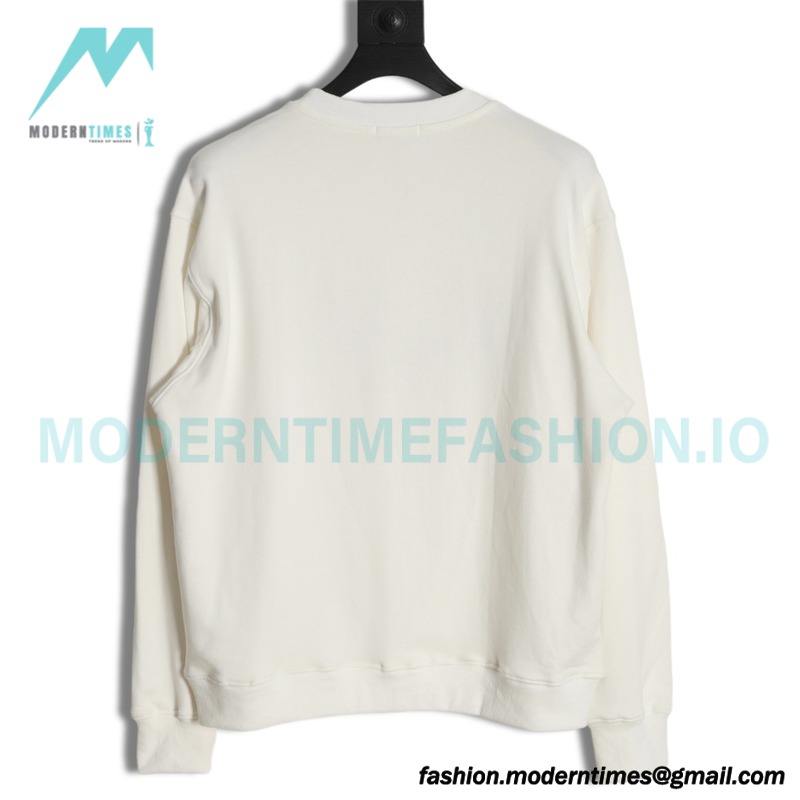 Dior - CD Floral Letter Logo Three-dimensional Embroidery Round Neck Hoodie