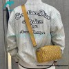 Dior - Vertical Strip Front And Back Embroidered Baseball Jacket 