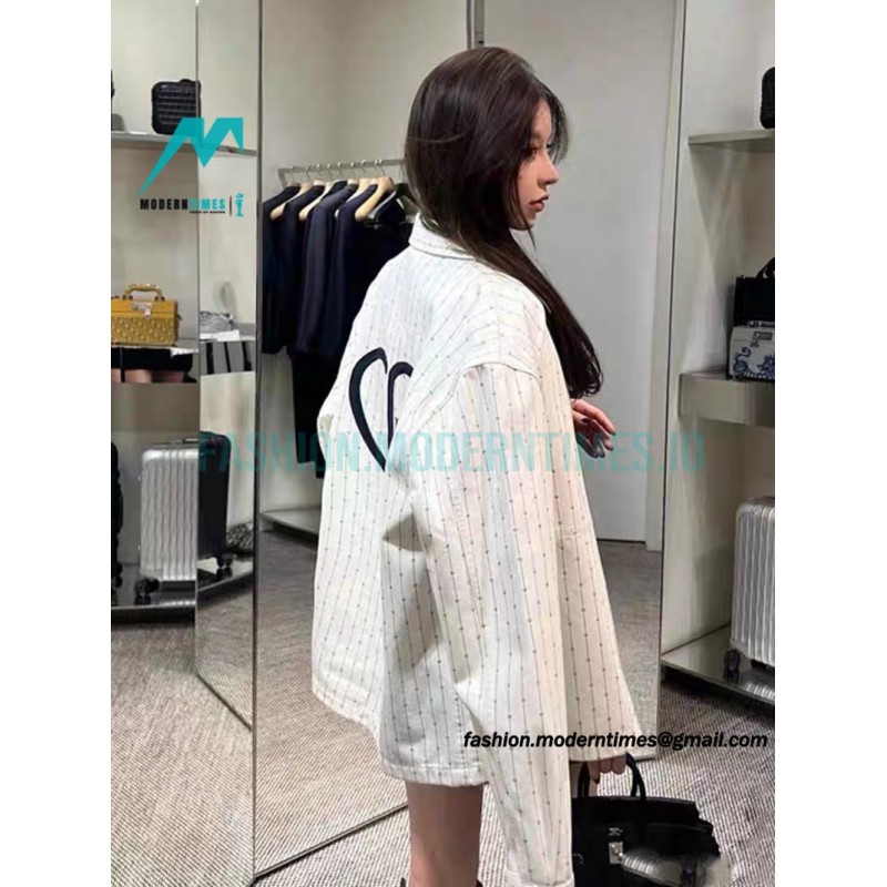 Dior - 22FW Striped Jacket Covered With Hearts