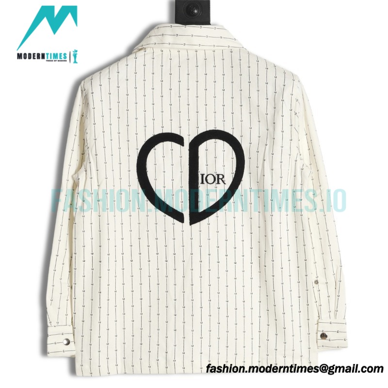 Dior - 22FW Striped Jacket Covered With Hearts