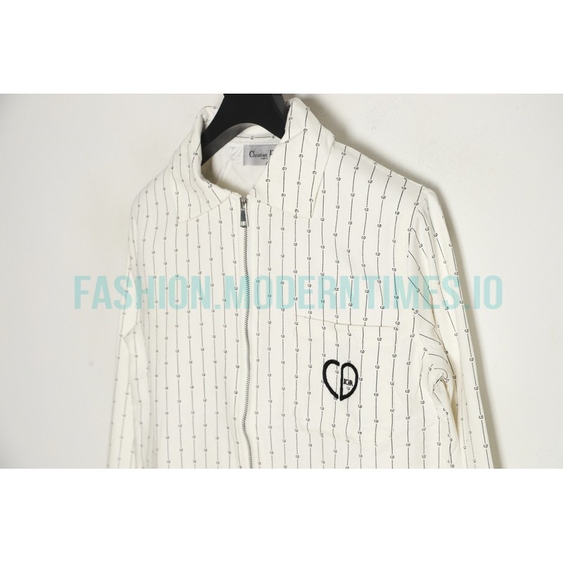Dior - 22FW Striped Jacket Covered With Hearts
