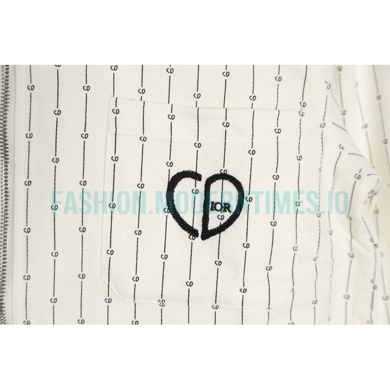 Dior - 22FW Striped Jacket Covered With Hearts