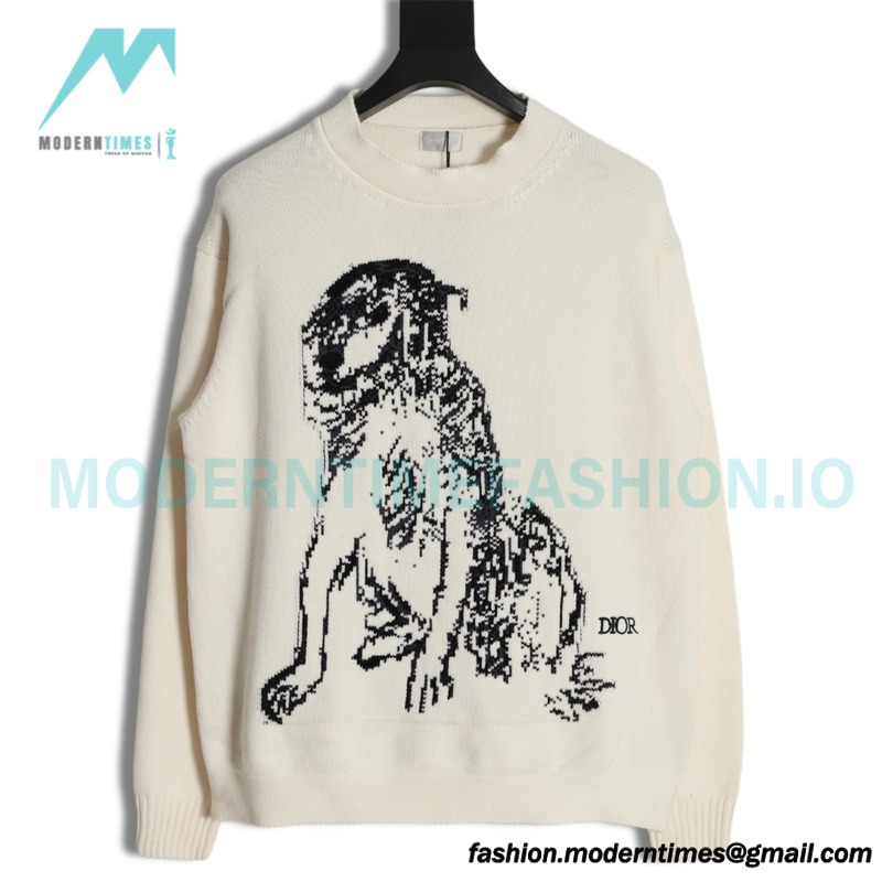 Dior - 23FW Sketch Puppy Crewneck Sweater