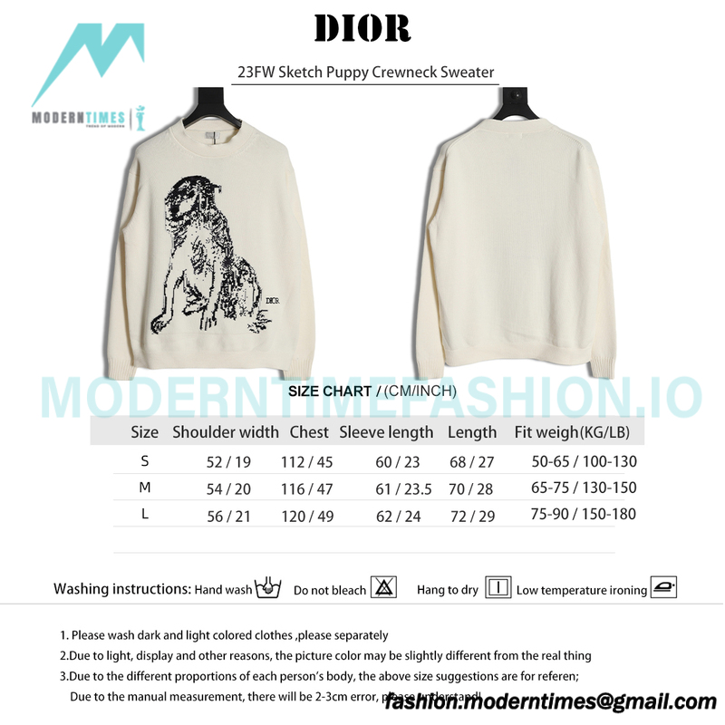 Dior - 23FW Sketch Puppy Crewneck Sweater