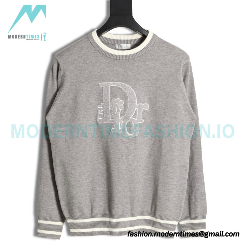 Dior - 23ss Sunflower Flock logo Crew-neck Sweater