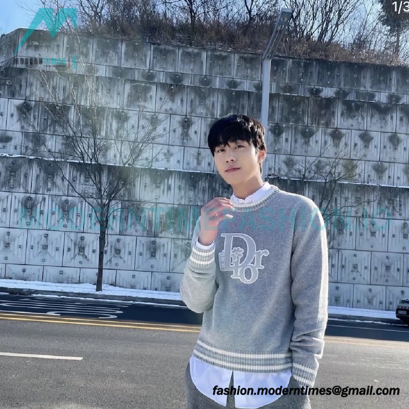 Dior - 23ss Sunflower Flock logo Crew-neck Sweater