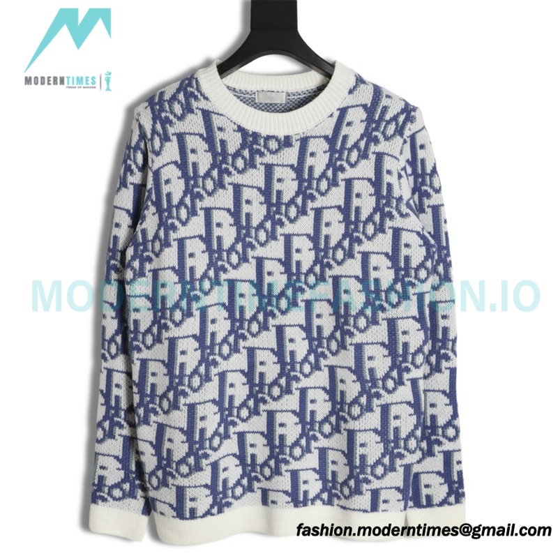 Dior - 23ss Full Print Presbytery Knit Sweater