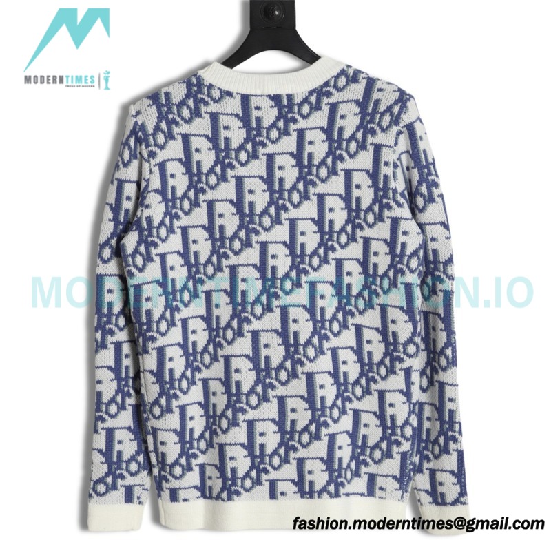 Dior - 23ss Full Print Presbytery Knit Sweater