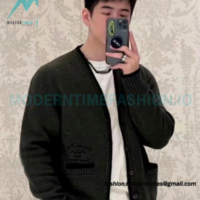 Dior - 23 New Arc Letter Embroidered Sweater Cardigan