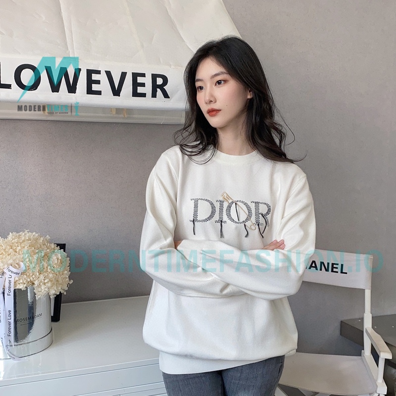 Dior - 23FW Embroidered Pin Fringe Knitted Sweater