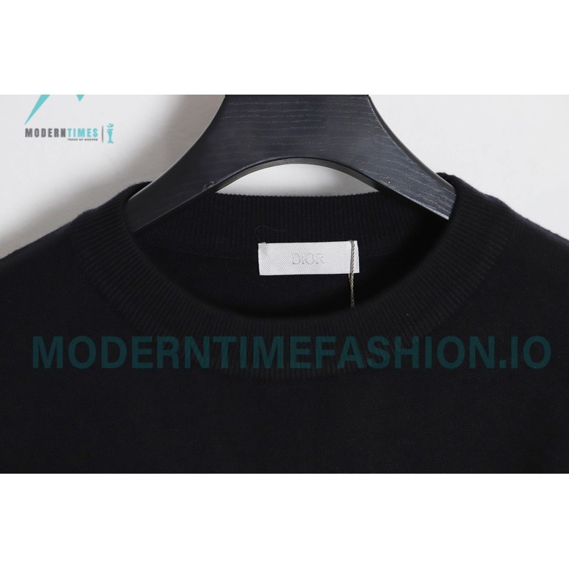 Dior - 23FW Embroidered Pin Fringe Knitted Sweater
