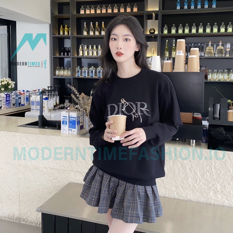 Dior - 23FW Embroidered Pin Fringe Knitted Sweater