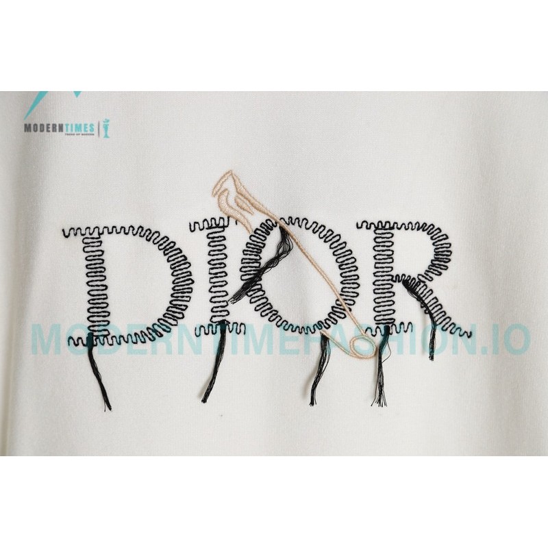 Dior - 23FW Embroidered Pin Fringe Knitted Sweater