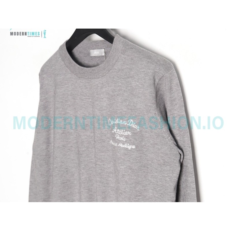 Dior - 23Fw Embroidered Signature Letter Knit Sweater