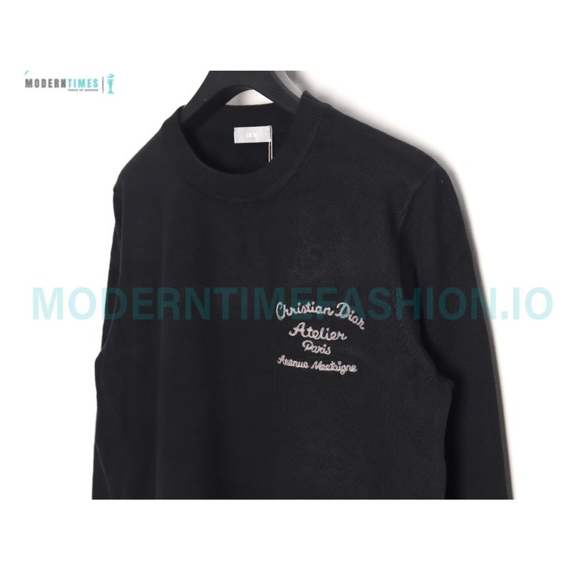 Dior - 23Fw Embroidered Signature Letter Knit Sweater