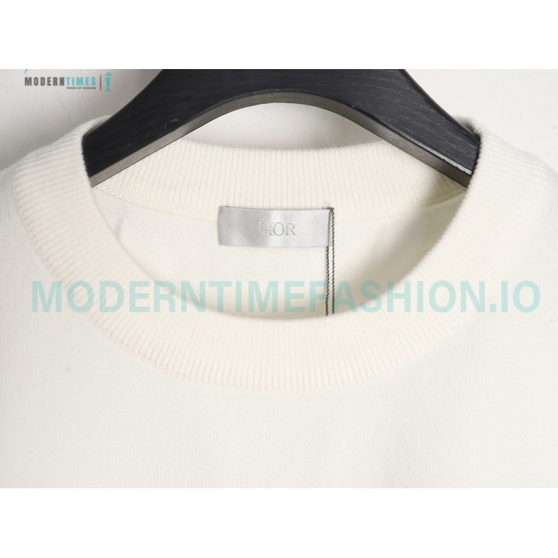 Dior - 23Fw Embroidered Signature Letter Knit Sweater